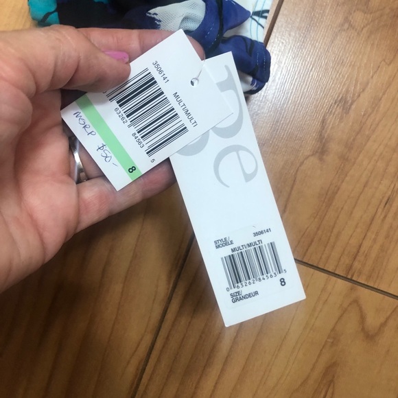 NWT “BE CREATIVE” MODELE Swimsuit Bottoms (Msrp $50) Blue Floral - Picture 6 of 6